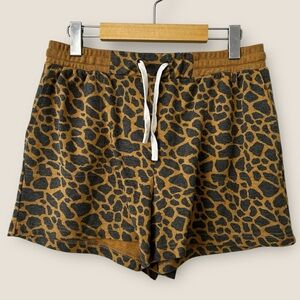 Jane and Delancey Brown Leopard Print Shorts